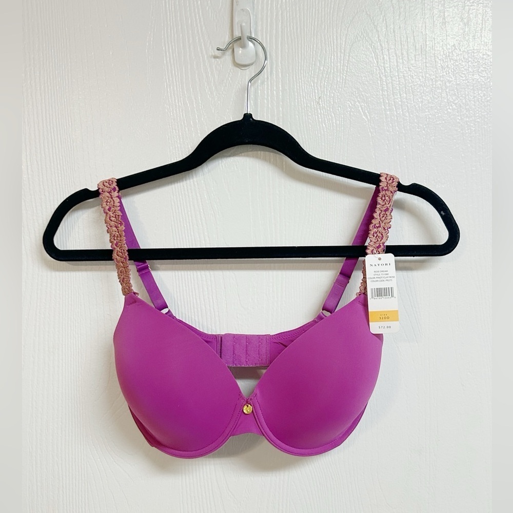 NATORI Pure Luxe Contour Full Coverage Underwire Bra 732080 32DD Pink NWT